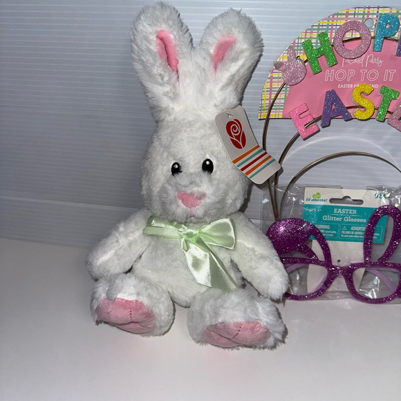 NWT NEW lot bundle of 4 Easter items Bunny headband 2 sunglasses - Picture 2 of 11